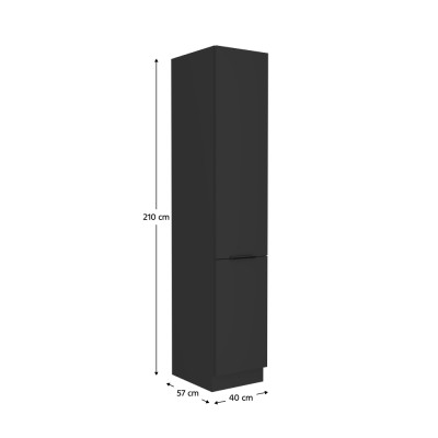 Dulap înalt, negru, SIBER 40 DK-210 2F