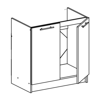 Dulap inferior, alb, bucătăria FABIANA 1