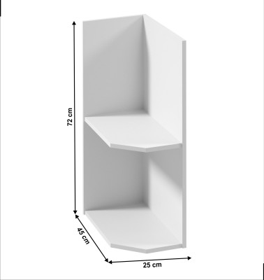 Dulap inferior de colţ, alb, bucătăria ROYAL