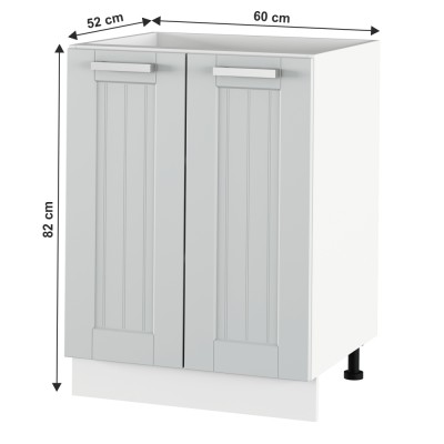 Dulap inferior, gri deschis/ alb, JULIA TYP 56