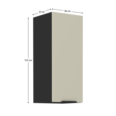 Dulap superior, caşmir/negru, ARAKA 30 G-72 1F