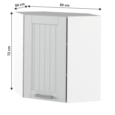 Dulap superior, gri deschis/ alb, JULIA TYP 10