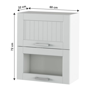 Dulap superior, gri deschis/ alb, JULIA TYP 8