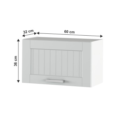 Dulap superior, gri deschis/ alb, JULIA TYP 9