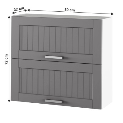 Dulap superior, gri închis/ alb, JULIA TYP 12