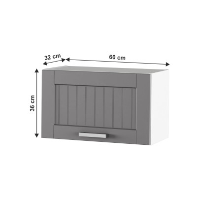 Dulap superior, gri închis/ alb, JULIA TYP 9