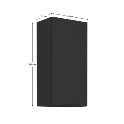 Dulap superior, negru, SIBER 45 G-90 1F