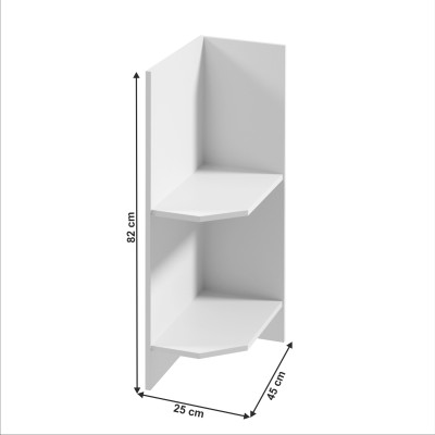 Etajeră inferioară de colț, alb, dreapta, bucătăria SICILIA 1