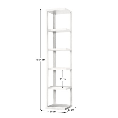 Etajeră multifuncțională, alb, CLETO