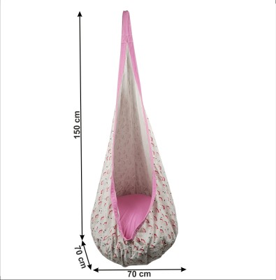 Fotoliu balansoar suspendat, roz/ model flamingo, SIESTA TYP 2