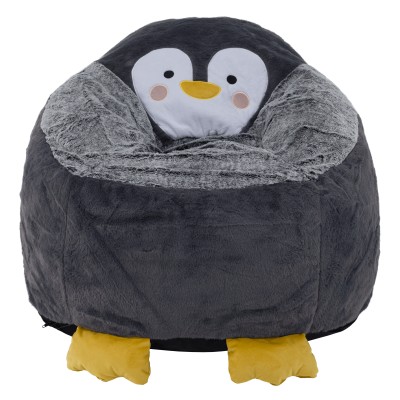 Fotoliu tip sac pinguin, gri, PINGO