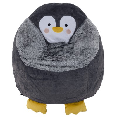 Fotoliu tip sac pinguin, gri, PINGO