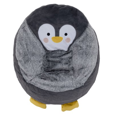 Fotoliu tip sac pinguin, gri, PINGO