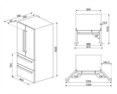 Frigider dublu SMEG - FQ55FXDF