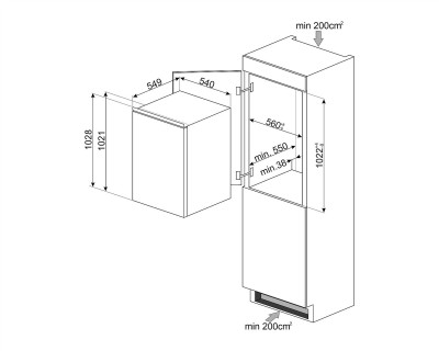 Frigider incorporabil - S4C102F