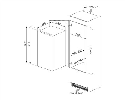 Frigider incorporabil - S4C122F