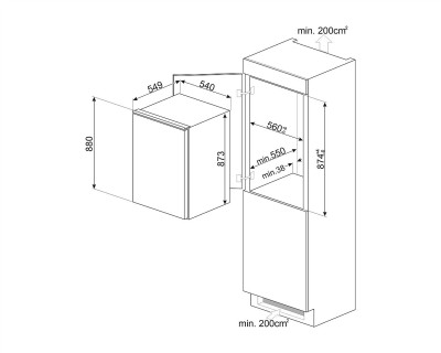 Frigider incorporabil - S4L090F