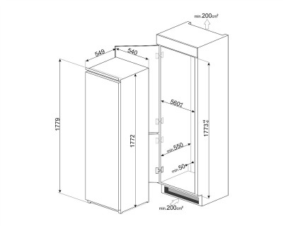 Frigider incorporabil - S8C1721F