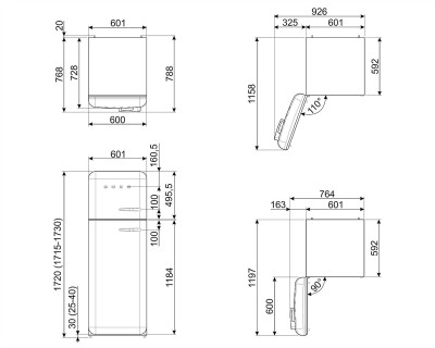 Frigider SMEG - FAB30LPK5