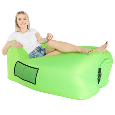 Geantă scaun gonflabilă/ geanta leneşă, verde, LEBAG