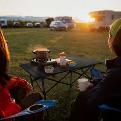 Masă camping, neagră, MAKUR