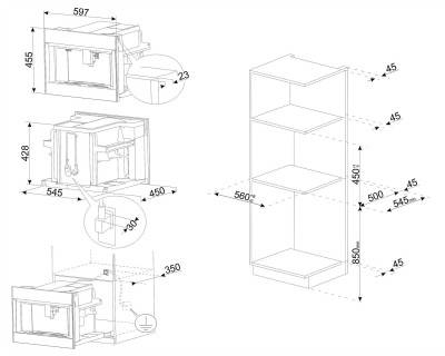 Masina de cafea incorporabila SMEG - CMS4104S