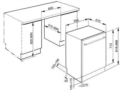 Masina de spalat vase incorporabila SMEG - STX32BLLC