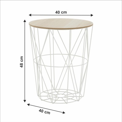 Măsuţă auxiliară, natural/ alb, NANCY