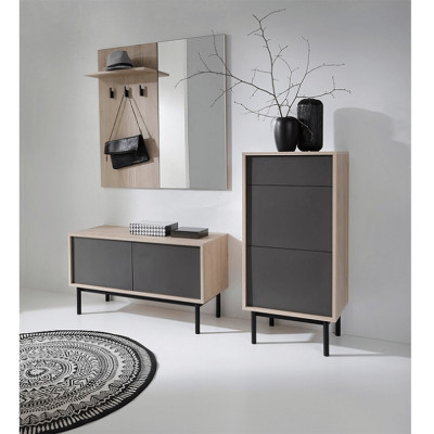 Mobilier de hol, stejar jaskson hickory/ grafit, BERGEN