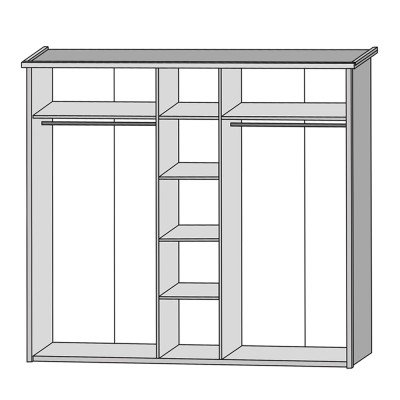 Mobilier dormitor, pin alb/ stejar sonoma trufă, LUMERA