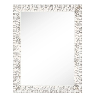 Oglindă elegantă cu ramă alb-aurie, MALINA