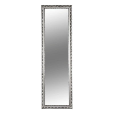 Oglindă elegantă cu ramă din lemn argintie, MALINA