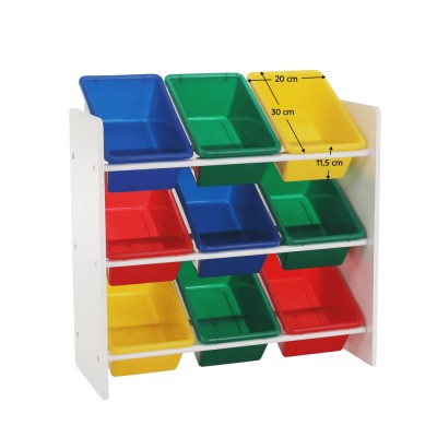 Organizator de jucării, multicolor/ alb, KIDO TYPE 2