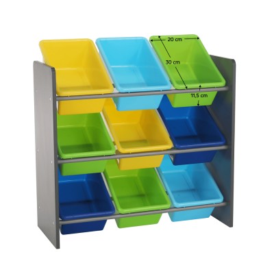 Organizator de jucării, multicolor/ gri, KIDO TYPE 3