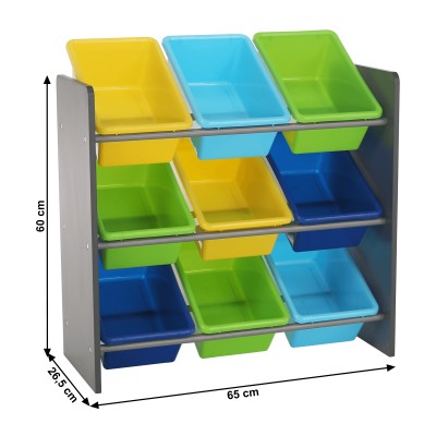 Organizator de jucării, multicolor/ gri, KIDO TYPE 3