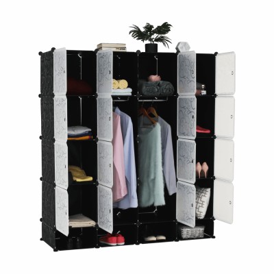 Organizator modular de garderobă, plastic, RODAN 