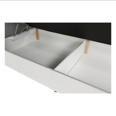 Pat boxspring, 160x200 cm, gri deschis, FERATA