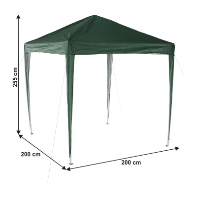 Pavilion de grădină pliabil, verde, 2x2 m, TREKAN TIP 1