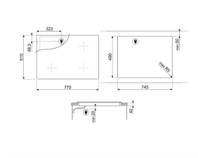 Plită ceramica SMEG - SE384EMTD