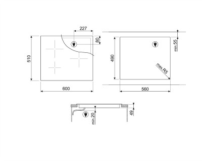 Plita cu inducție SMEG, alb - SI2M7643DW