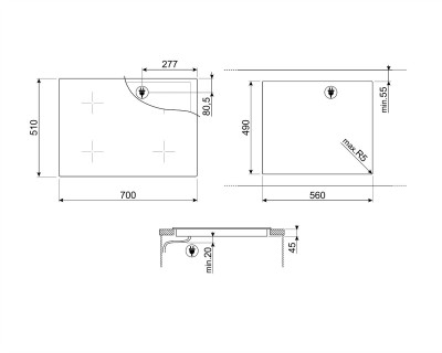 Plită cu inducție SMEG - SI1M7743B