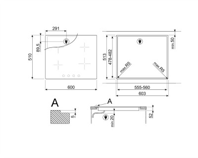 Plita cu inductie SMEG - SI264DM