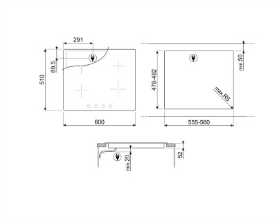 Plita cu inductie SMEG - SI364BM