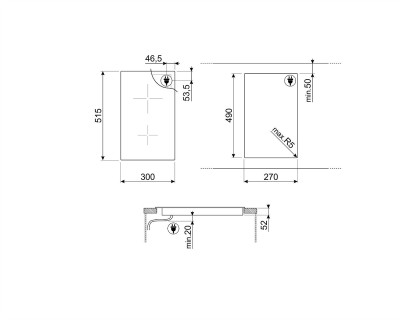 Plită cu inducție SMEG - SI5322B