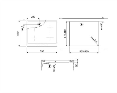 Plita cu inductie SMEG - SI964PM