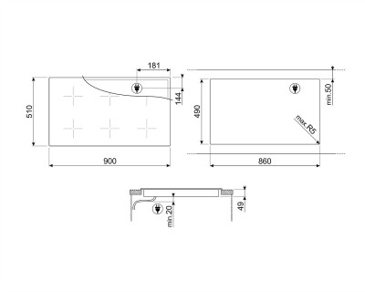 Plita inductie SMEG - SIM3964D