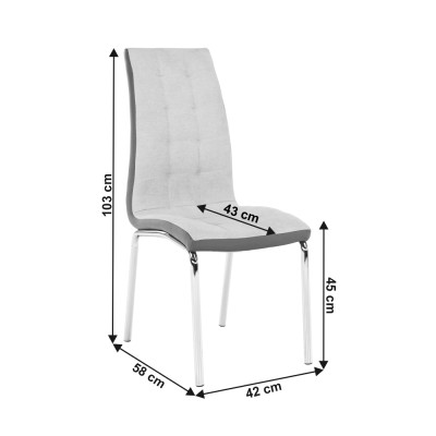 Scaun de bucătărie, gri, GAIA