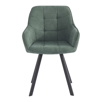 Scaun de design, Velvet verde/negru, PETIN