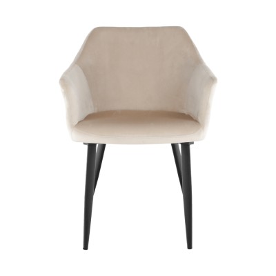 Scaun dining, material bej/ negru, CRISTIAN