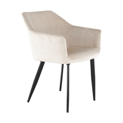 Scaun dining, material bej/ negru, CRISTIAN